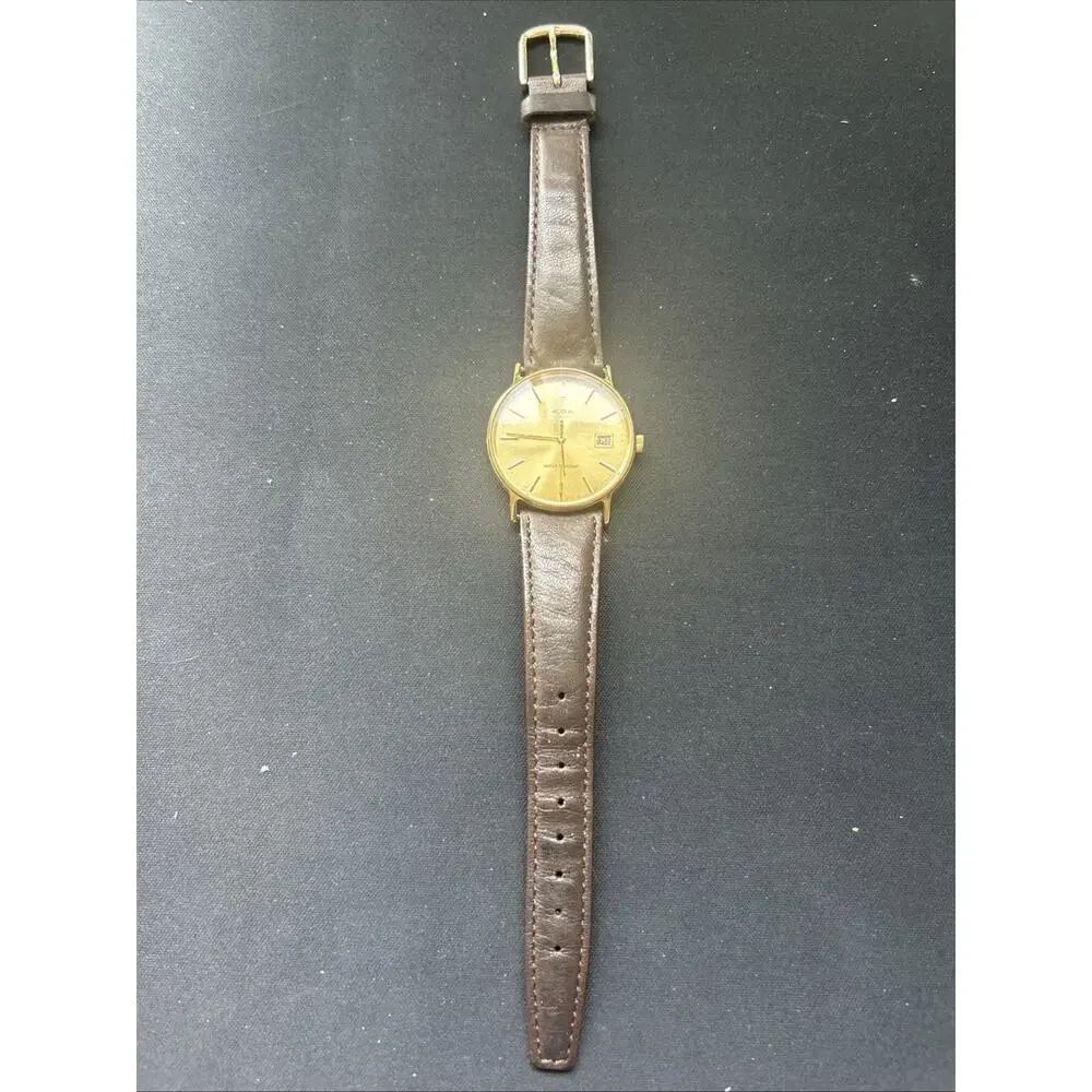 Acqua Gold Tone Brown Band Women’s Quartz Watch